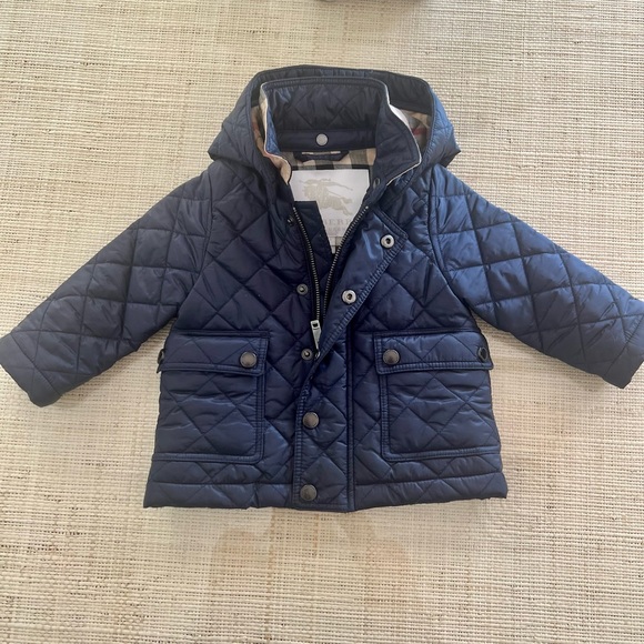 Like New/Gently Used Baby Burberry Quilted Jacket- Size months